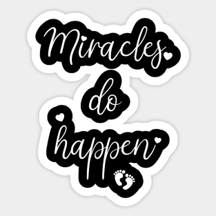 Miracles Do Happen Pregnancy Announcement Aesthetic Sticker